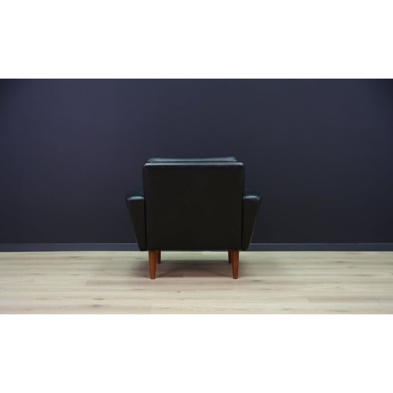 Danish design armchair classic leather vintage - 1970