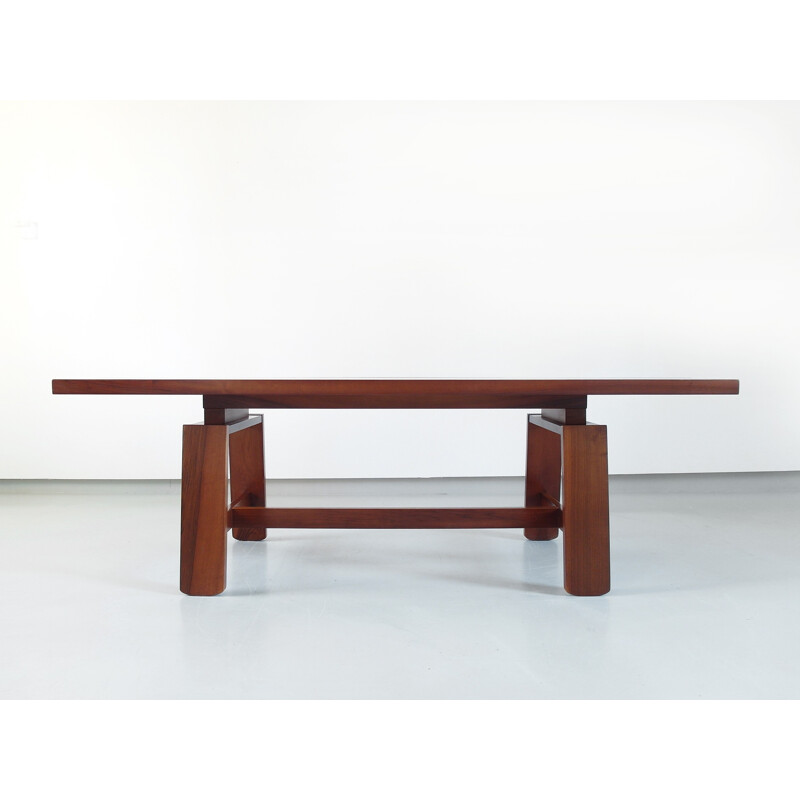 Large mahogany dining table by Silvio Coppola for Bernini - 1960s