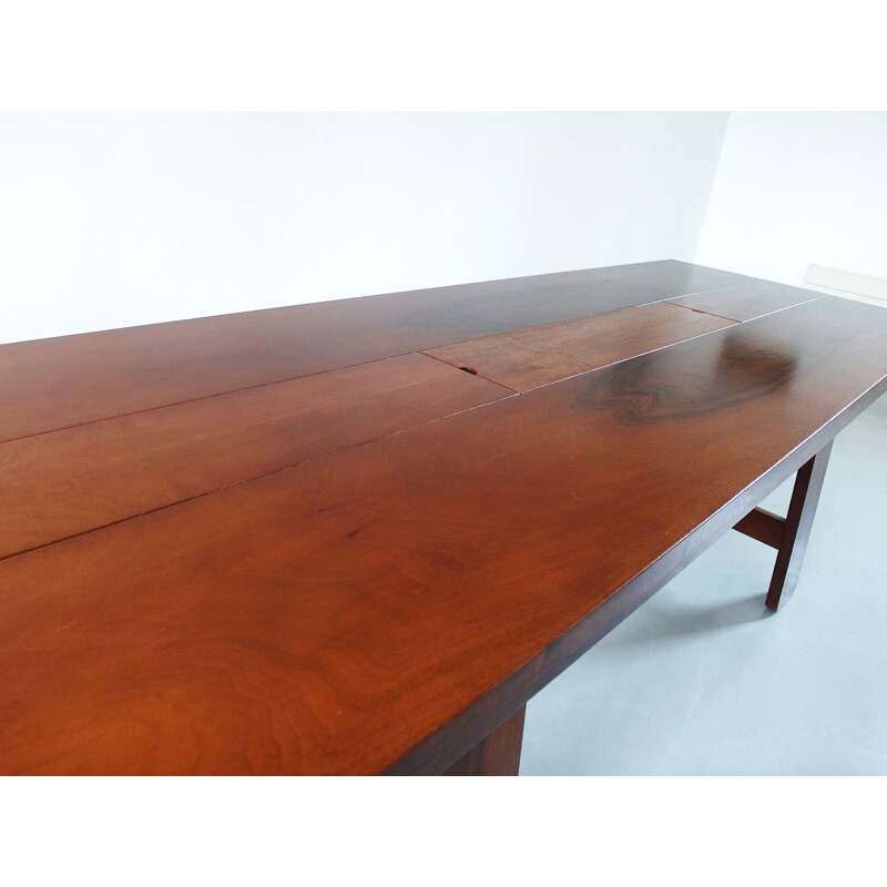 Large mahogany dining table by Silvio Coppola for Bernini - 1960s