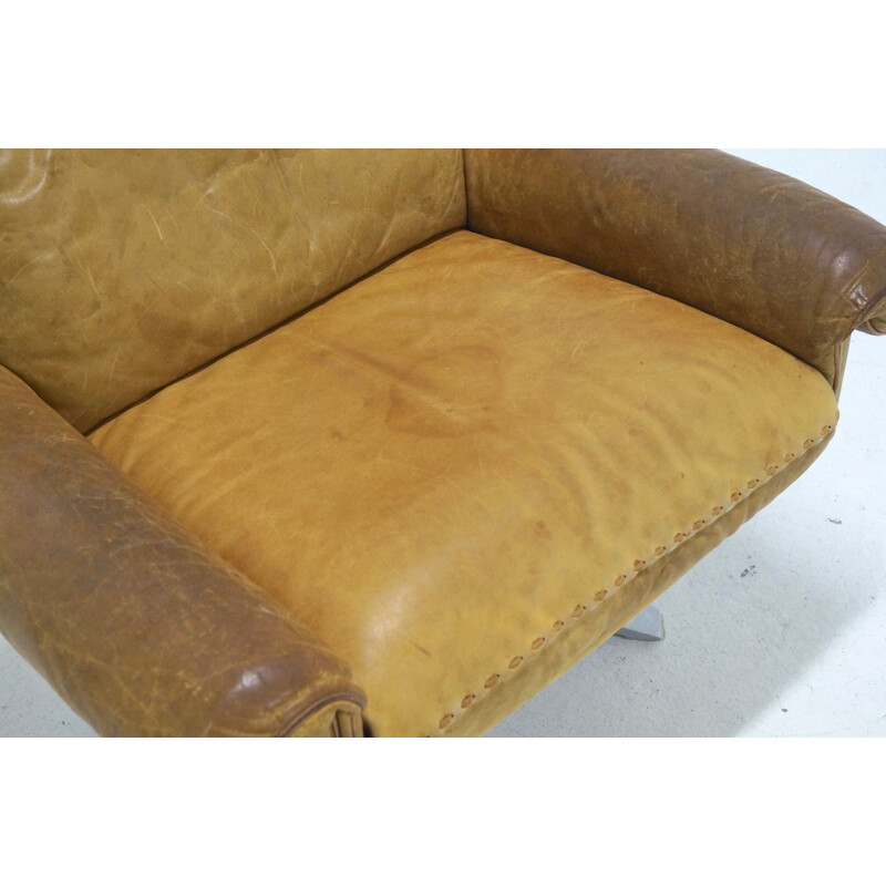DS31 Highback Swivel lounge armchair by De Sede - 1970s