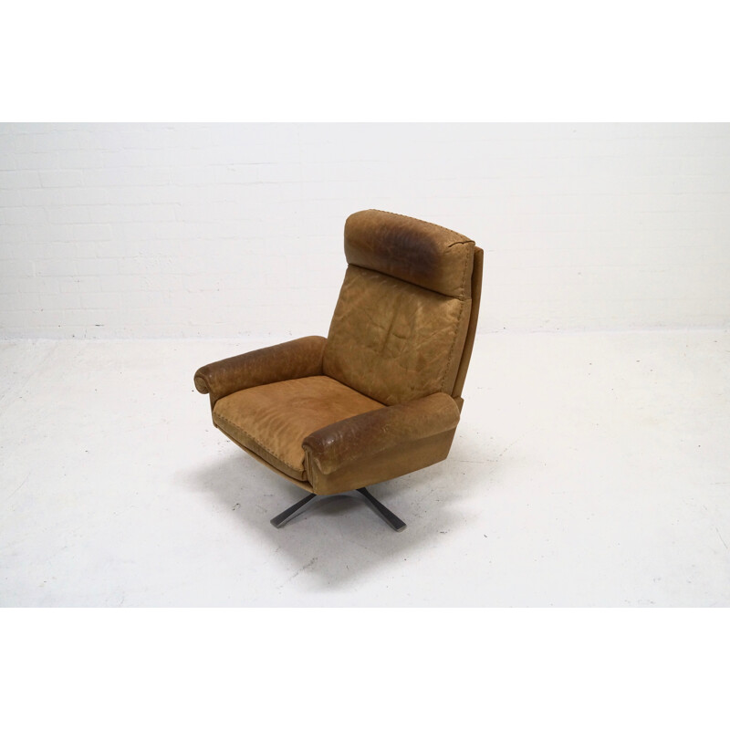 DS31 Highback Swivel lounge armchair by De Sede - 1970s