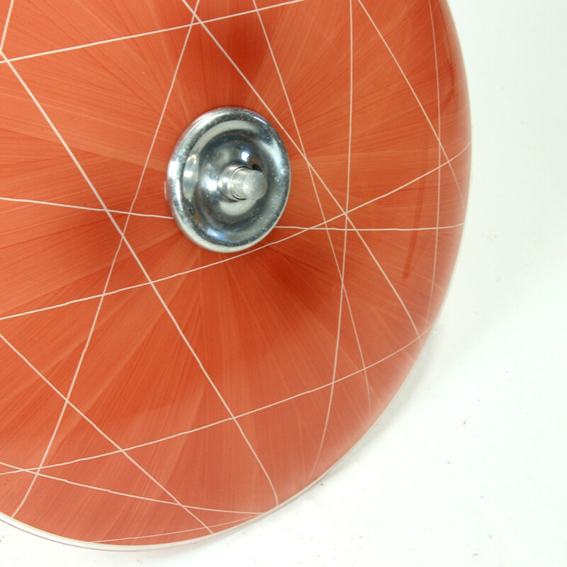 Vintage ceiling glass plate light - 1960s