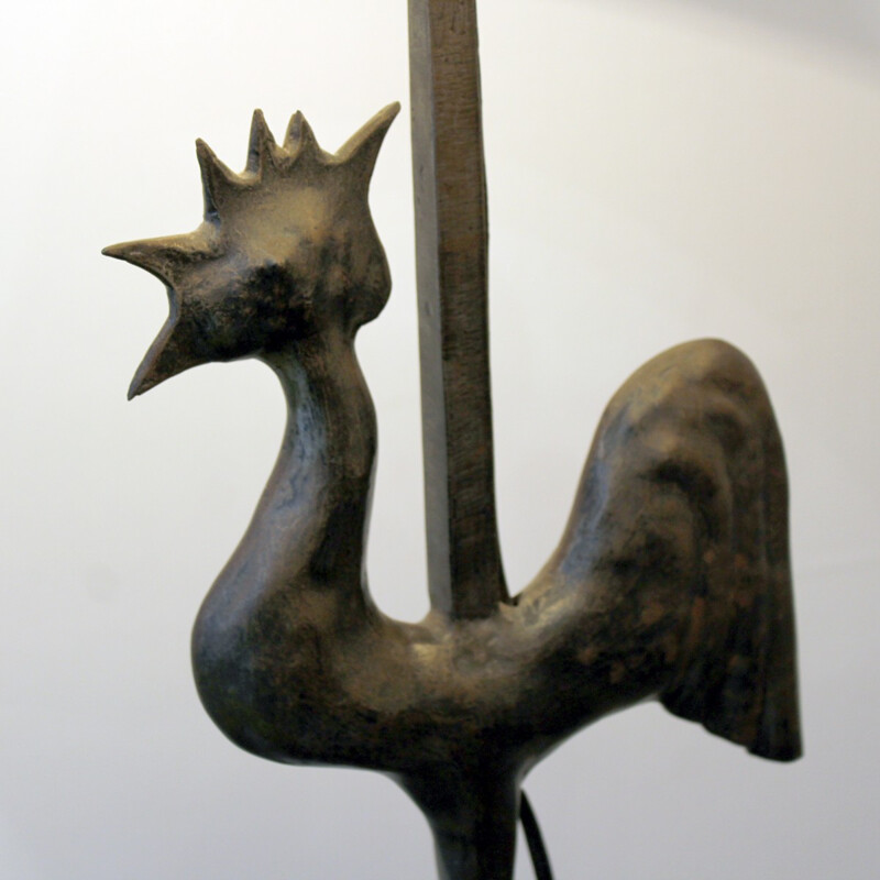 Vintage rooster lamp by Marolles - 1960s