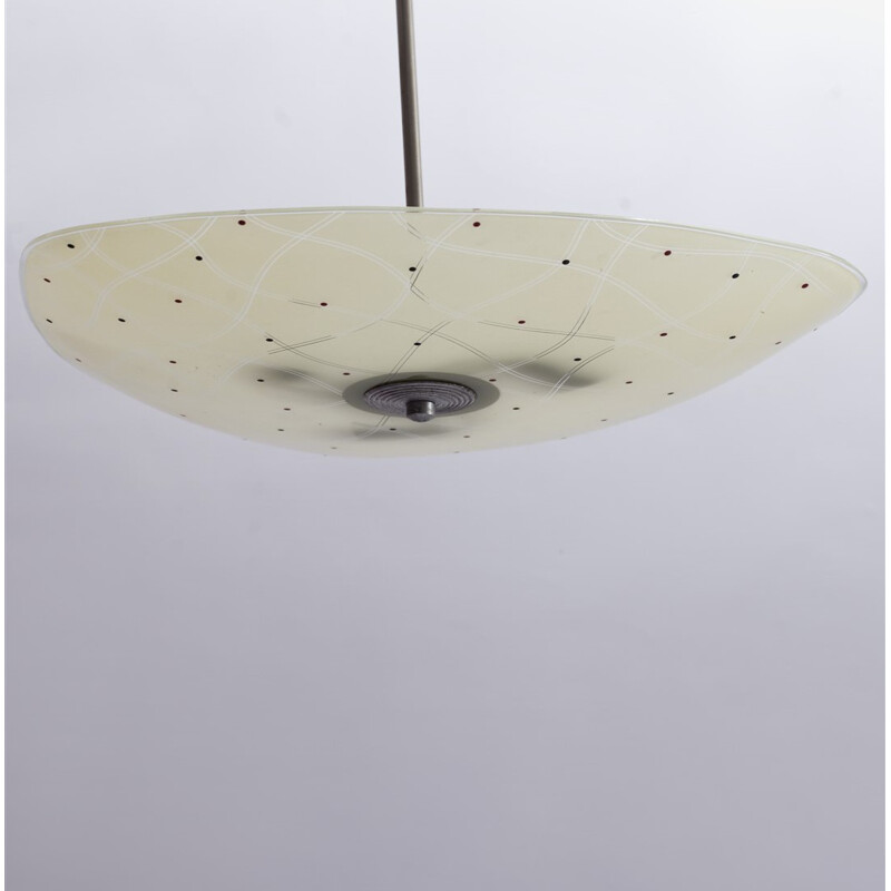 Mid-Century Glass Ceiling Lamp - 1960s