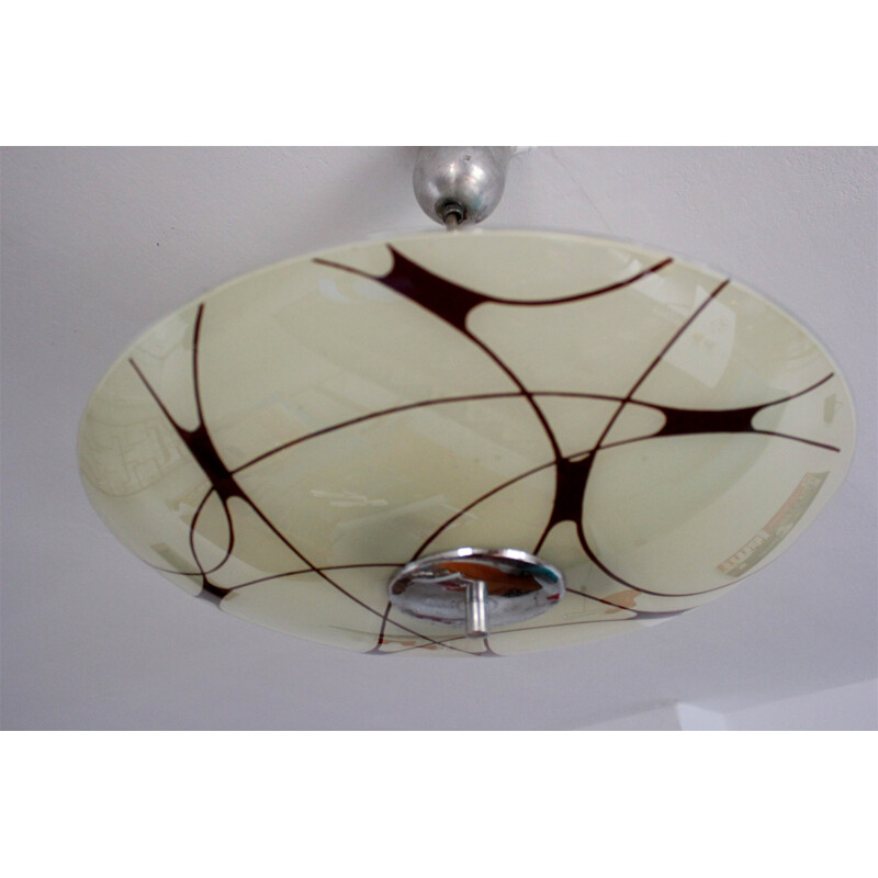 Mid-Century Patterned Ceiling Lamp - 1960s