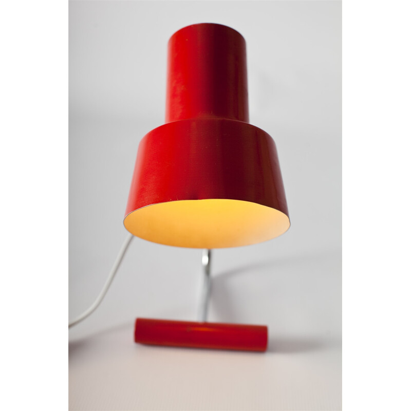 Lampe de Table Rouge par Josef Hurka pour Napako - 1960
