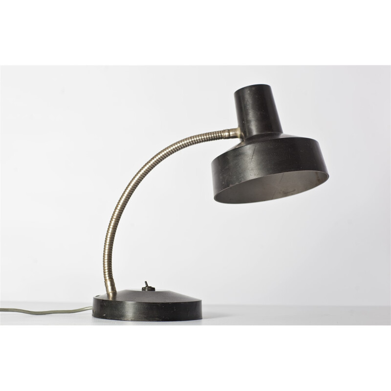 Lampe de Bureau Vintage Noire en Bakélite - 1950