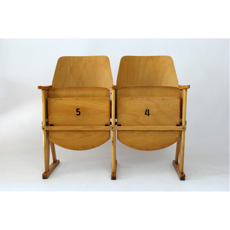 Vintage Cinema 2-Seater by Thonet for Ton - 1960s