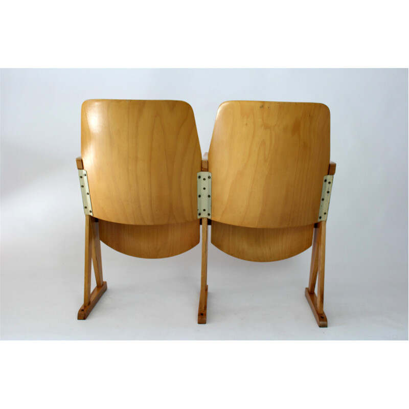Vintage Cinema 2-Seater by Thonet for Ton - 1960s