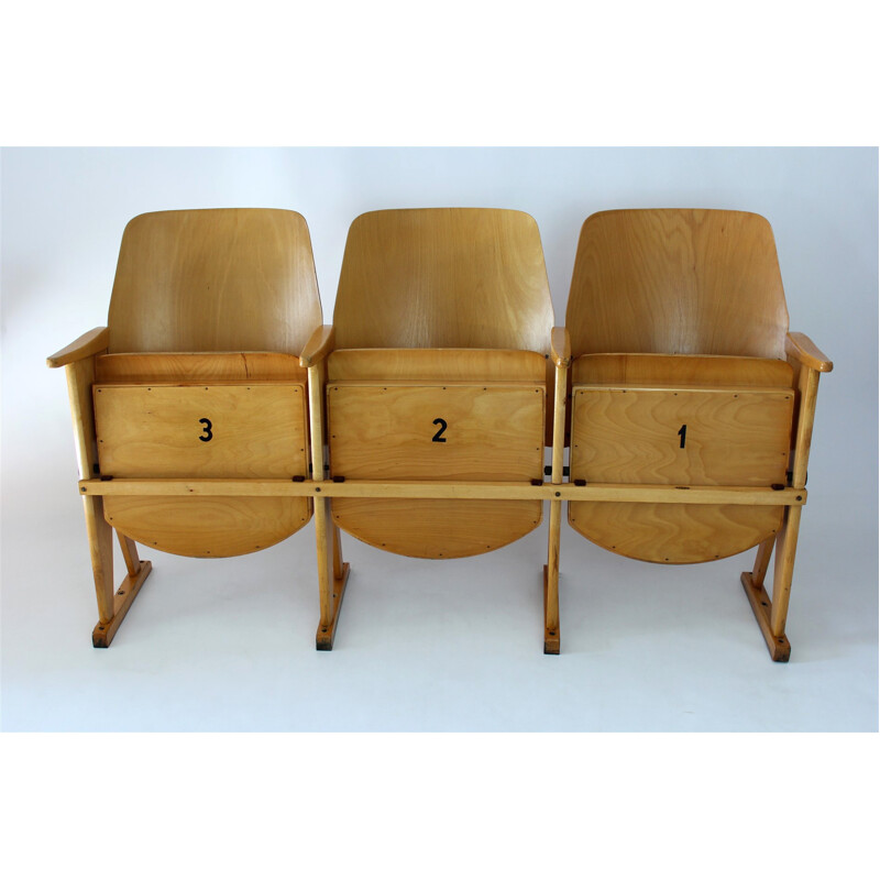 Vintage Cinema 3-Seater by Thonet for Ton - 1960s