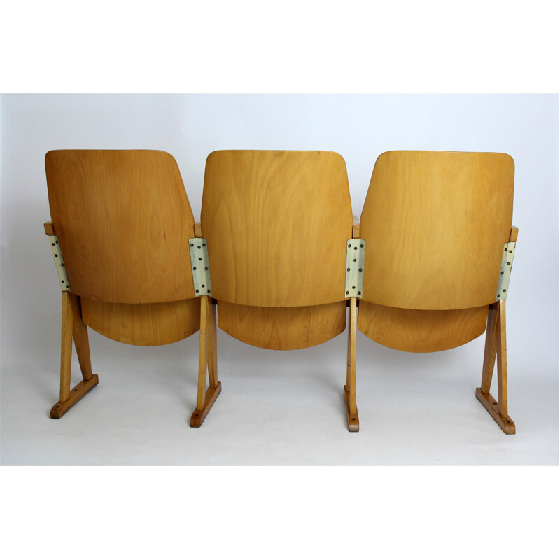 Sièges de Cinéma Vintage 3-places par Thonet pour Ton - 1960