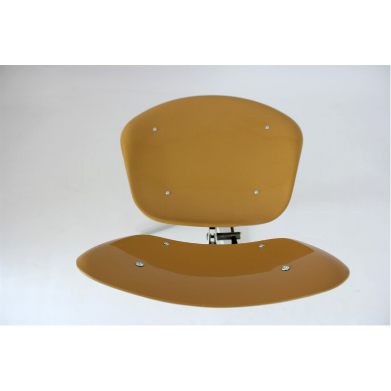 Brown industrial Steel & Plastic Chair - 1970s