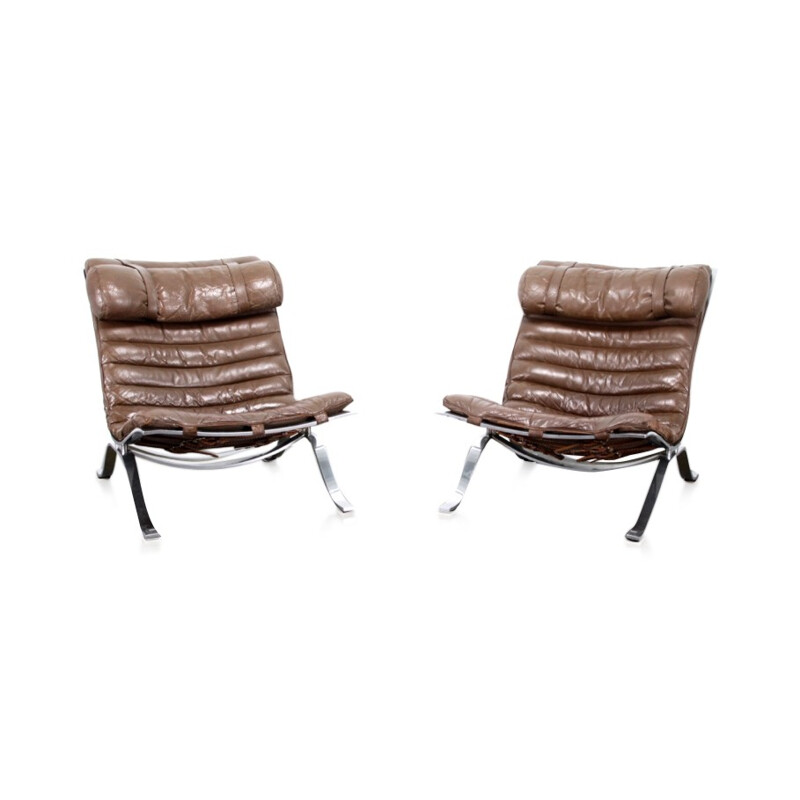 Pair of Ari Lounge Chairs by Arne Norrell for Norell Mobel - 1970s 