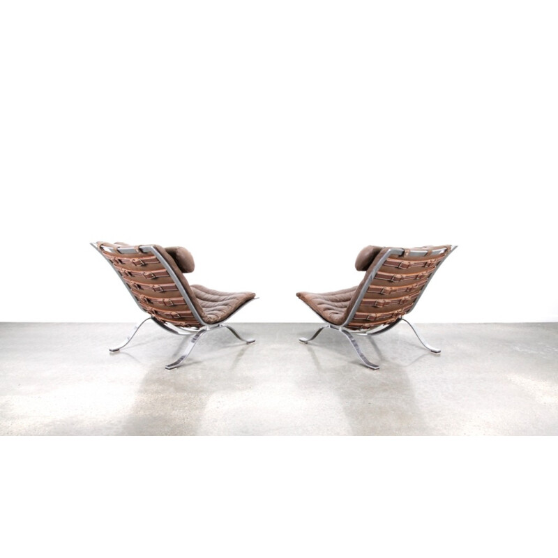 Pair of Ari Lounge Chairs by Arne Norrell for Norell Mobel - 1970s 
