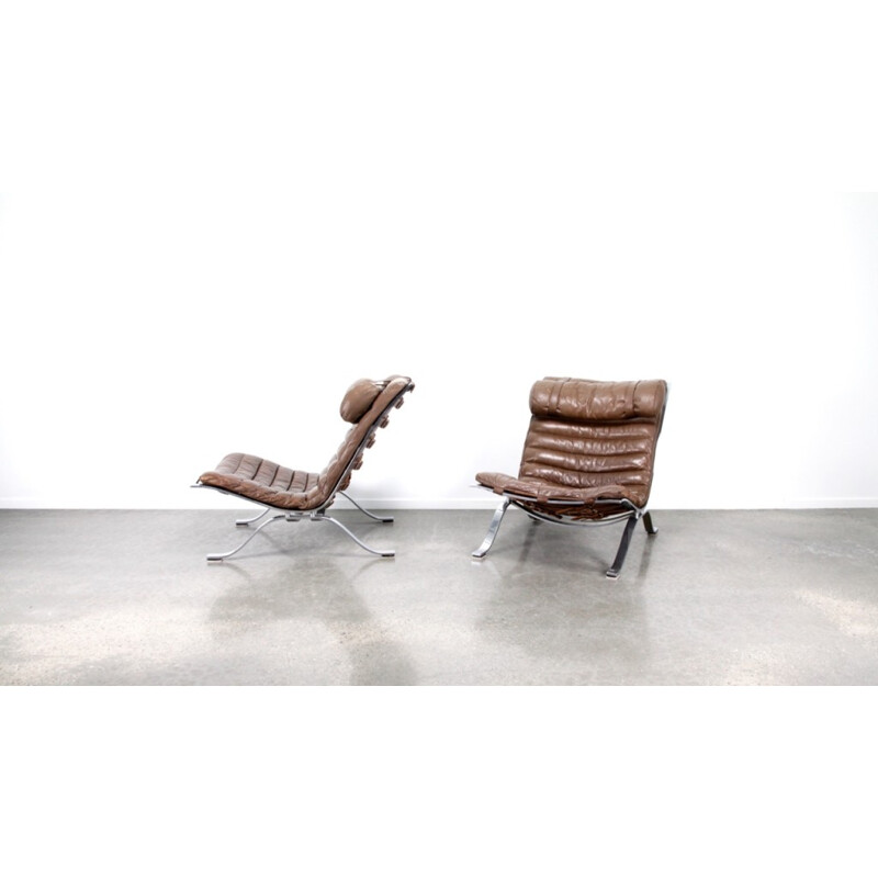 Pair of Ari Lounge Chairs by Arne Norrell for Norell Mobel - 1970s 