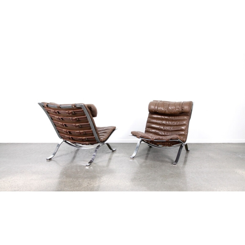 Pair of Ari Lounge Chairs by Arne Norrell for Norell Mobel - 1970s 