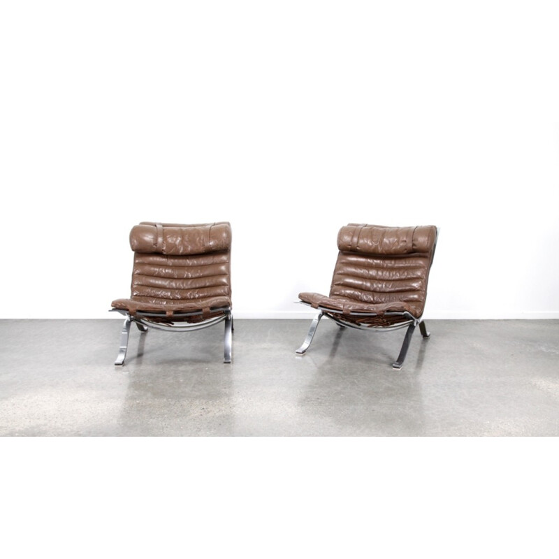 Pair of Ari Lounge Chairs by Arne Norrell for Norell Mobel - 1970s 