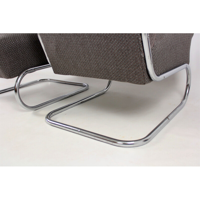 Tubular Steel Cantilever Armchair by Willem Hendrik Gispen for Mücke Melder - 1930s