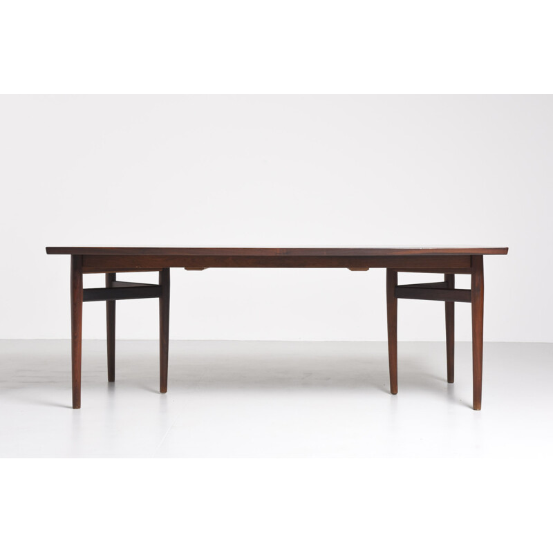 Large rosewood dining table by Arne Vodder for Sibast Furniture - 1950s