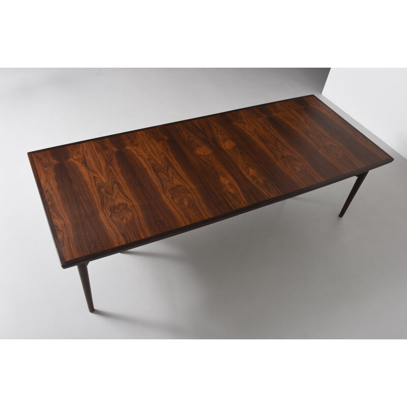 Large rosewood dining table by Arne Vodder for Sibast Furniture - 1950s