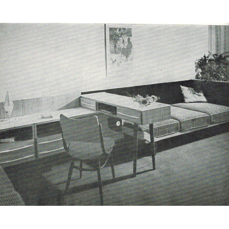 Bureau ou Table Console Vintage par M. Požár pour UP Bučovice - 1960