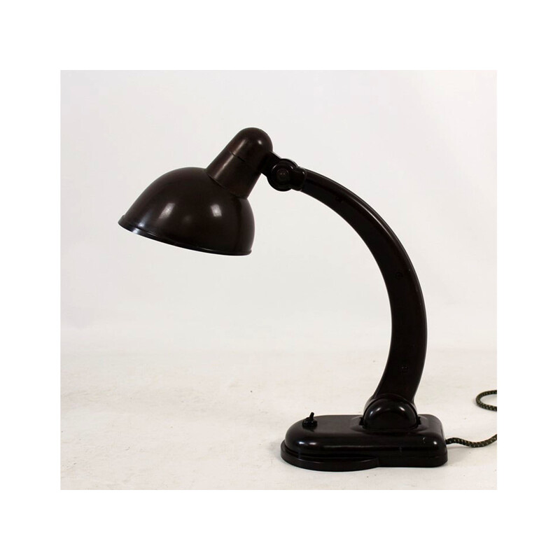 Vintage Sigma table lamp in bakelite by Christian Dell for Heinrich Römmler, 1930