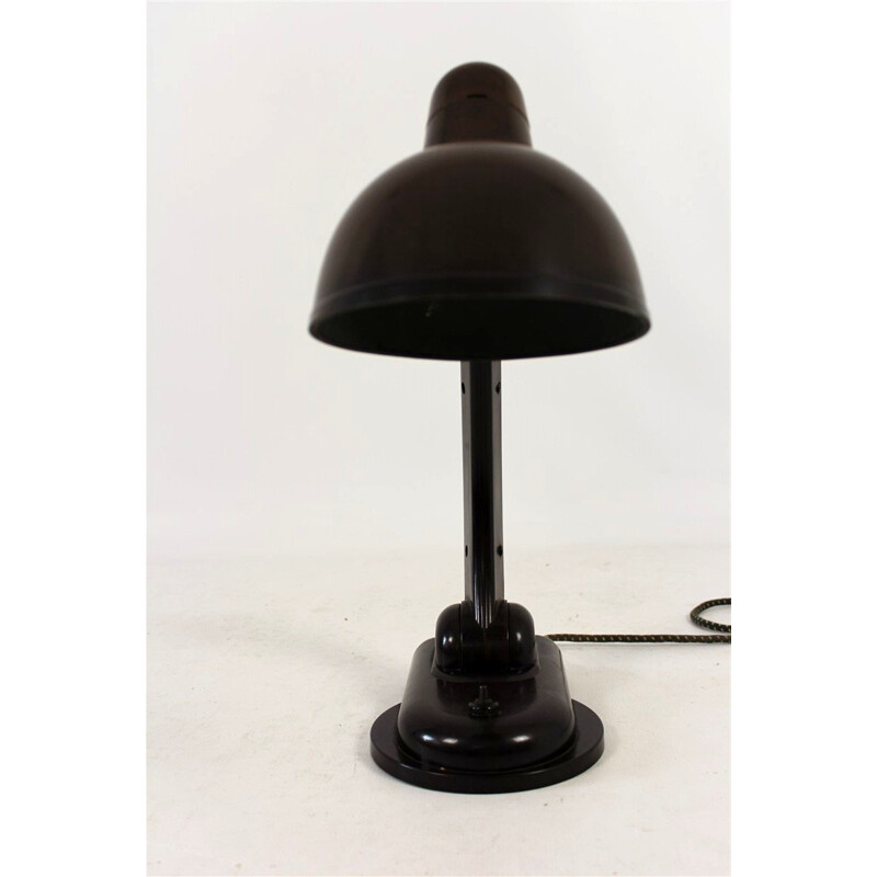 Vintage Sigma table lamp in bakelite by Christian Dell for Heinrich Römmler, 1930