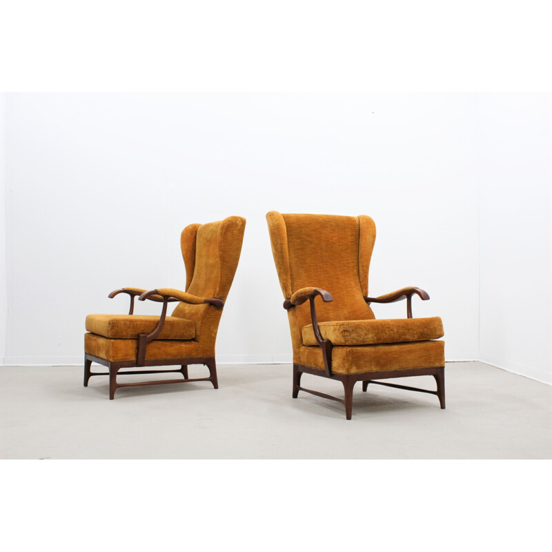 Pair of vintage armchairs by Paolo Buffa for Framar - 1940s