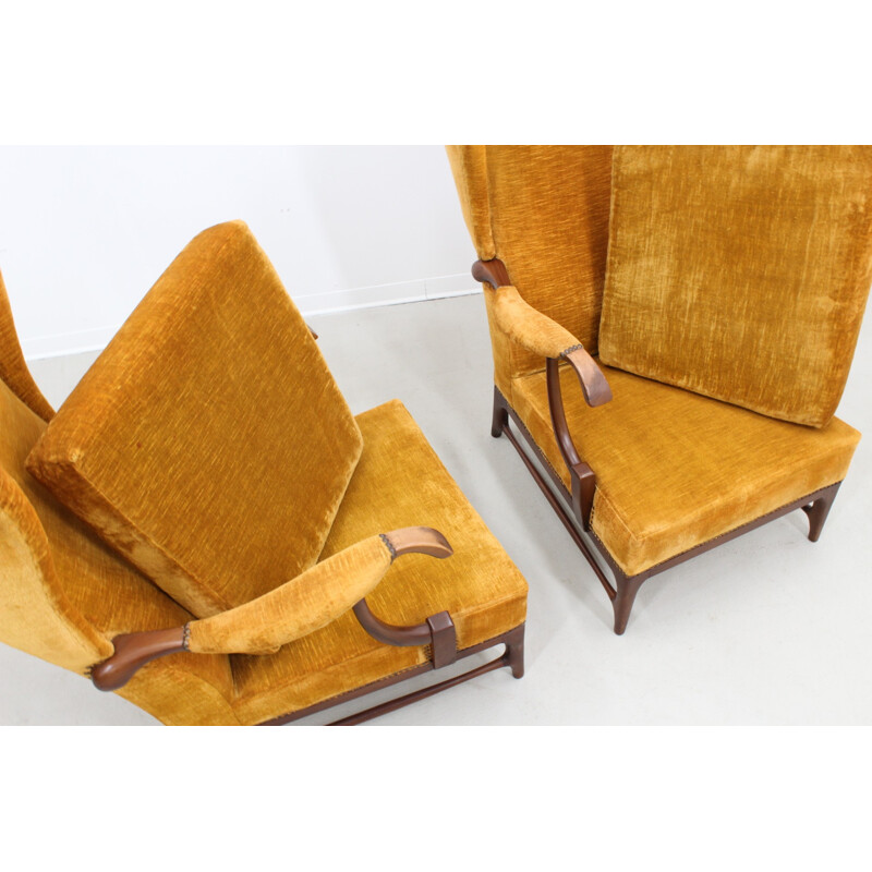 Pair of vintage armchairs by Paolo Buffa for Framar - 1940s