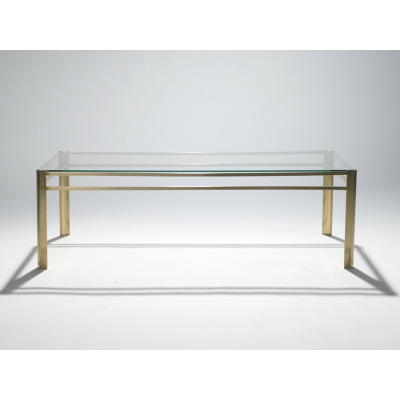 Coffee table in bronze by Jacques Quinet for Broncz - 1960s