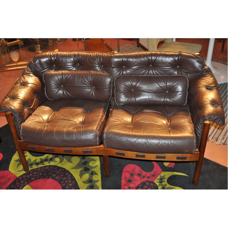 Lounge set in leather by Arne Norell - 1960s