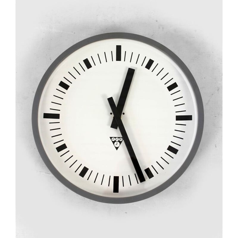 Vintage Railway Factory Clock from Pragotron - 1970s