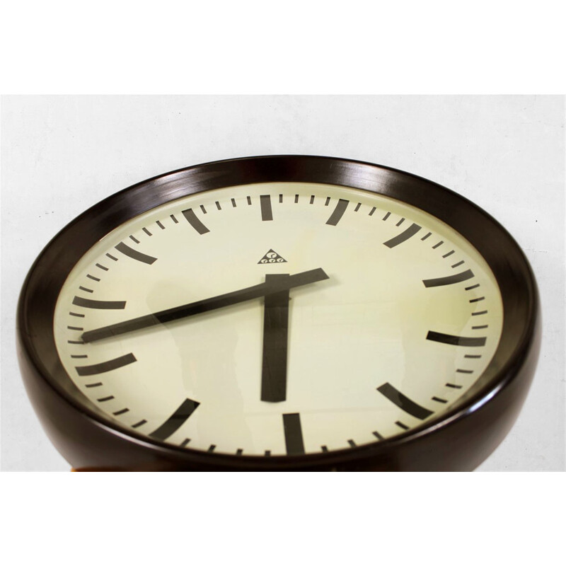 Large Bakelite Railway Clock from Pragotron - 1950s