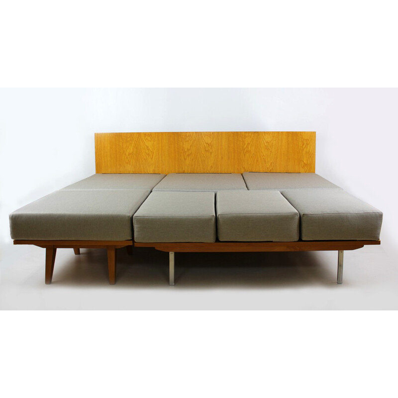 Vintage Sofa Bed with Pouf from Tatra - 1960s