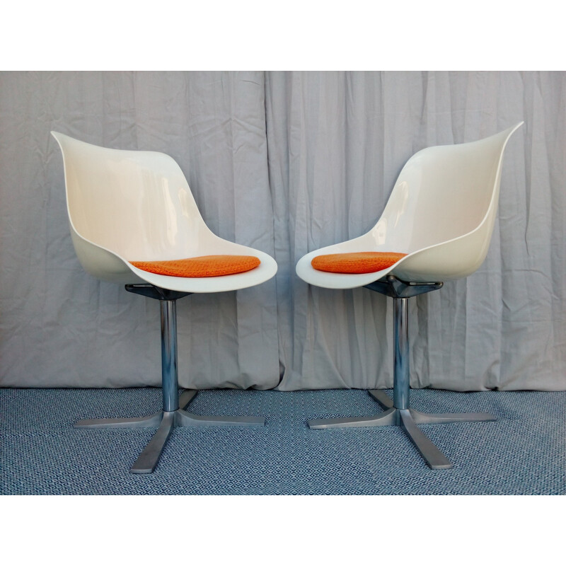 Set of 4 mid-century design chairs - 1970s