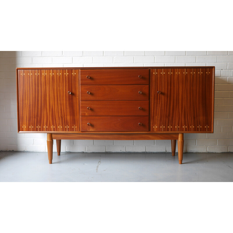British cabinetmaker solid mahogany sideboard - 1950s