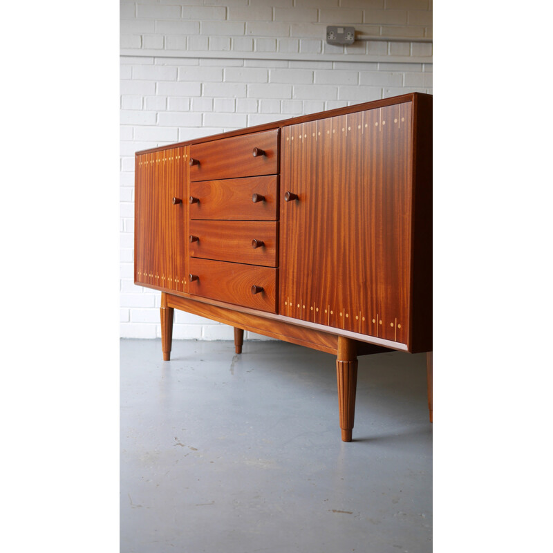 British cabinetmaker solid mahogany sideboard - 1950s