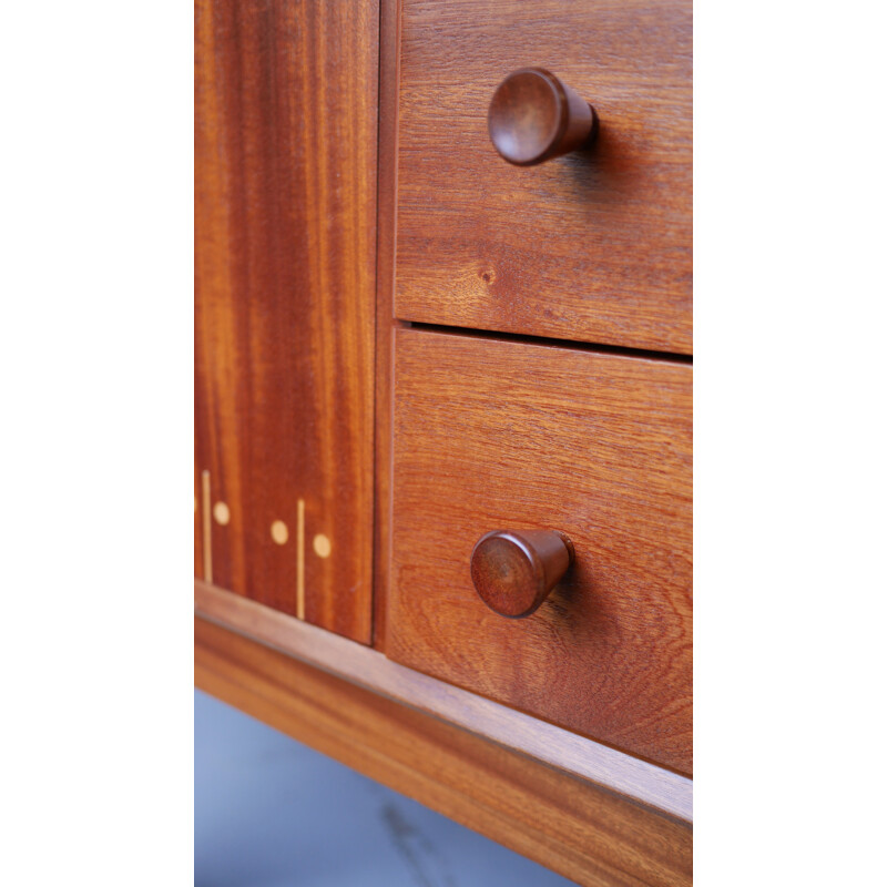 British cabinetmaker solid mahogany sideboard - 1950s