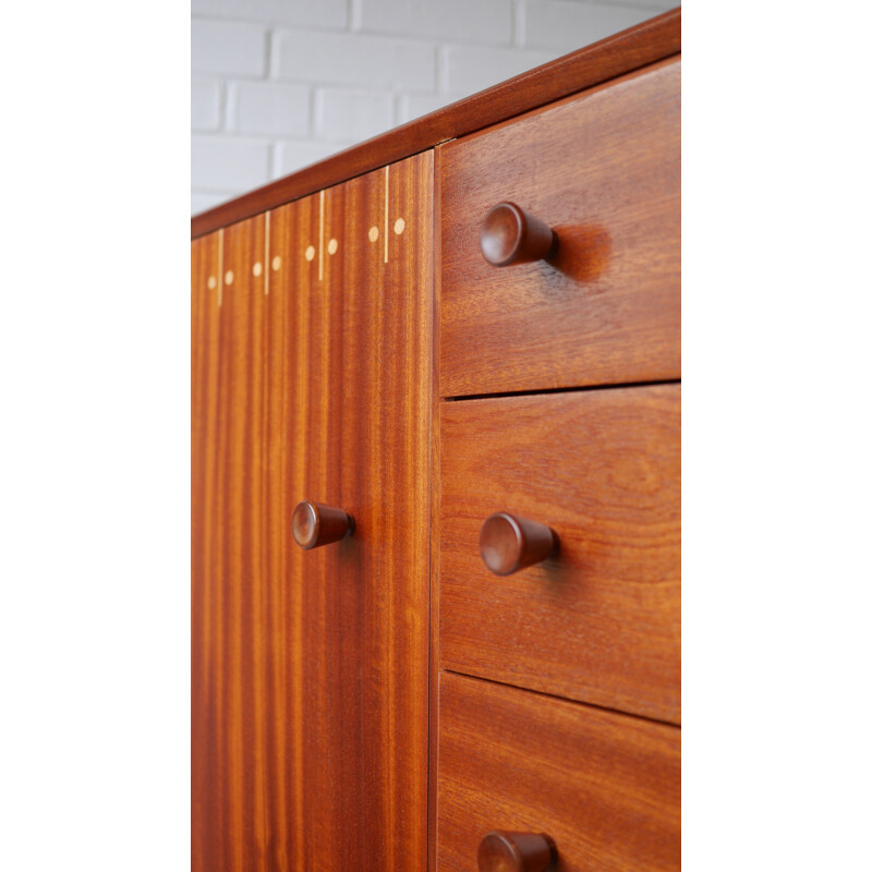 British cabinetmaker solid mahogany sideboard - 1950s