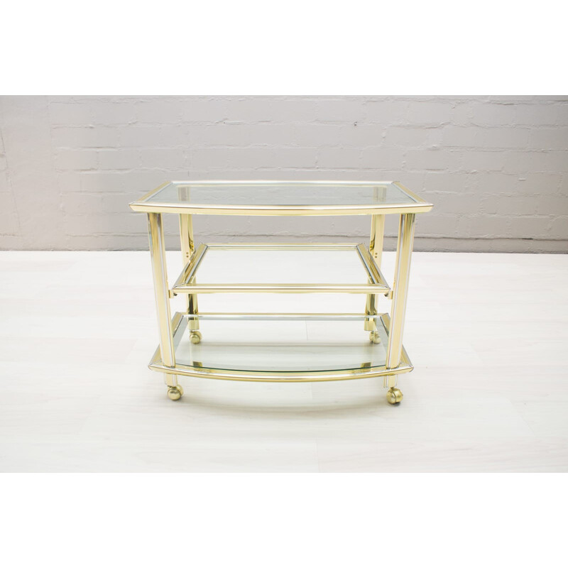 Vintage Hollywood Regency Bicolor Serving Cart - 1960s