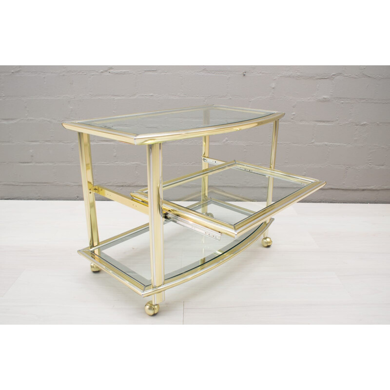 Vintage Hollywood Regency Bicolor Serving Cart - 1960s