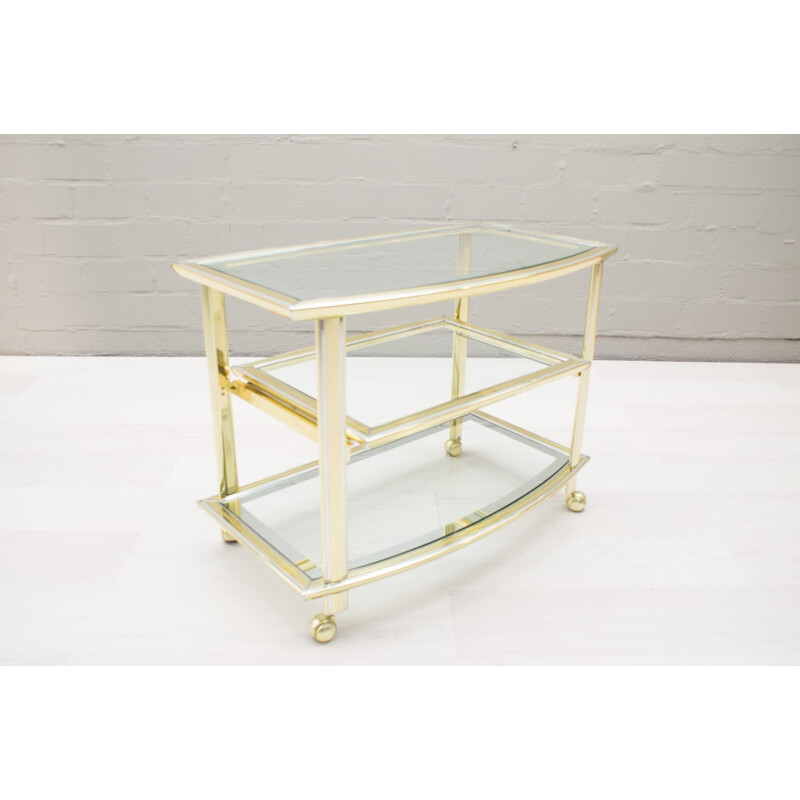 Vintage Hollywood Regency Bicolor Serving Cart - 1960s