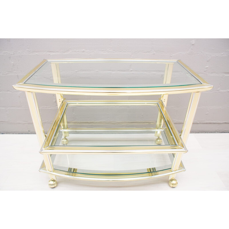 Vintage Hollywood Regency Bicolor Serving Cart - 1960s