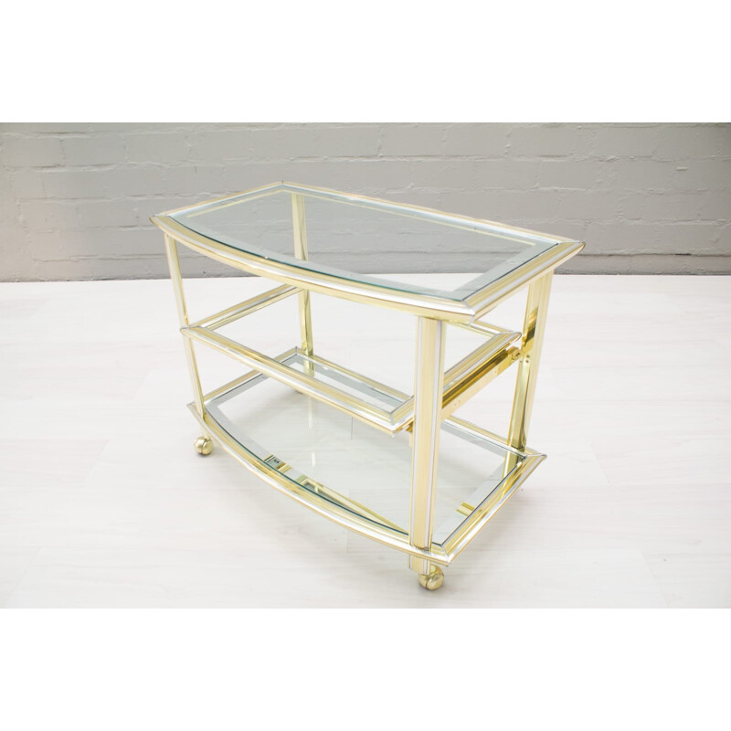 Vintage Hollywood Regency Bicolor Serving Cart - 1960s