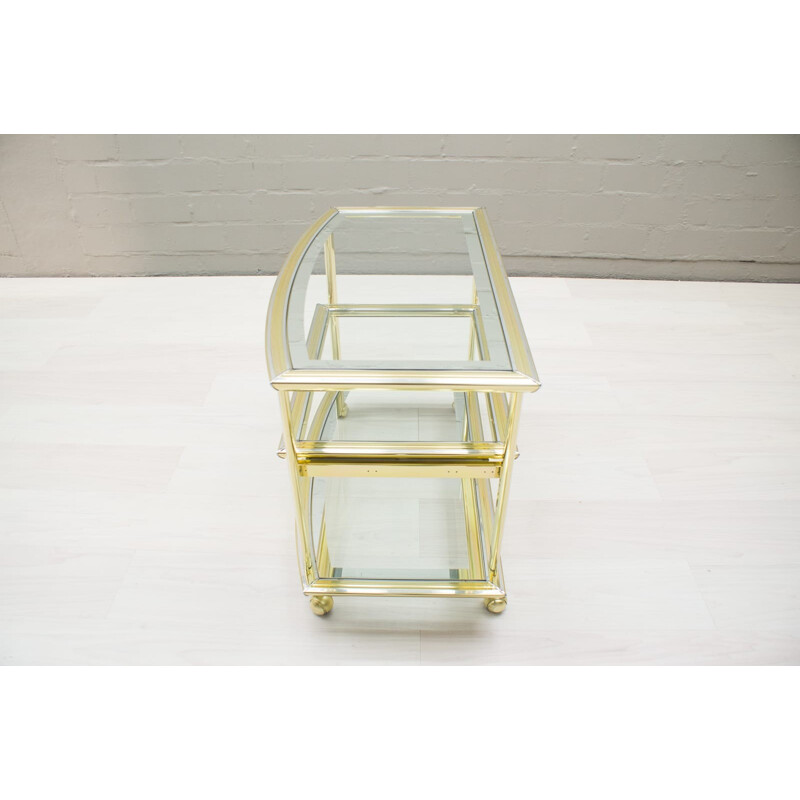 Vintage Hollywood Regency Bicolor Serving Cart - 1960s