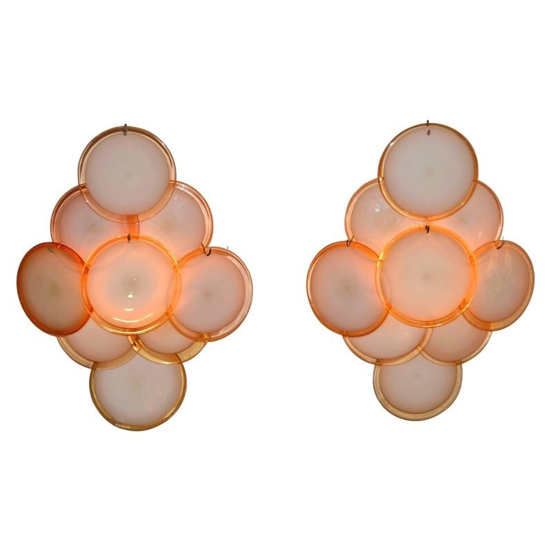 Vintage Disc Wall Sconces by Vistosi - 1960s