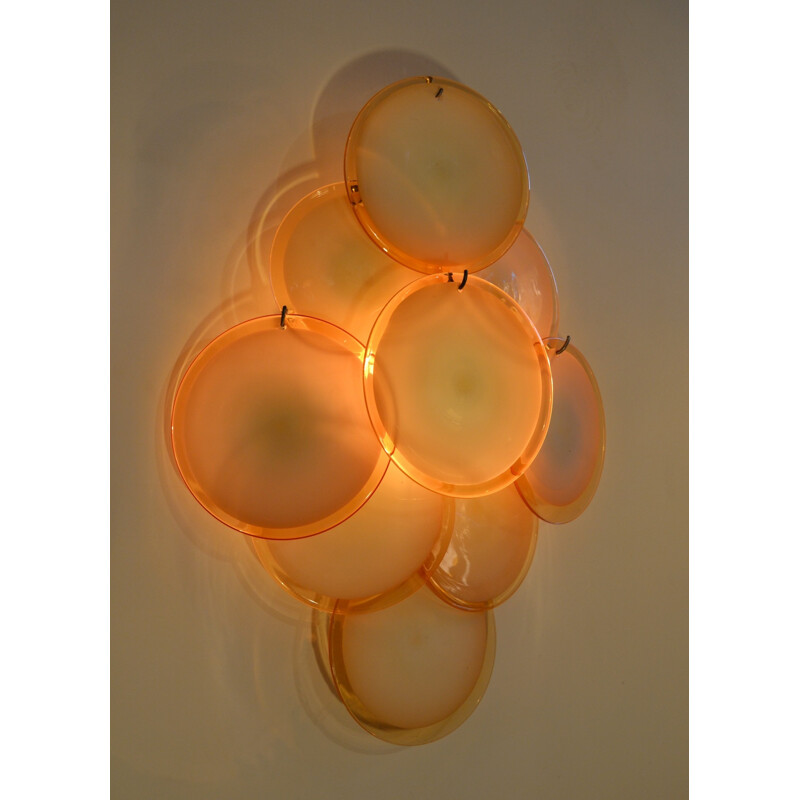 Vintage Disc Wall Sconces by Vistosi - 1960s