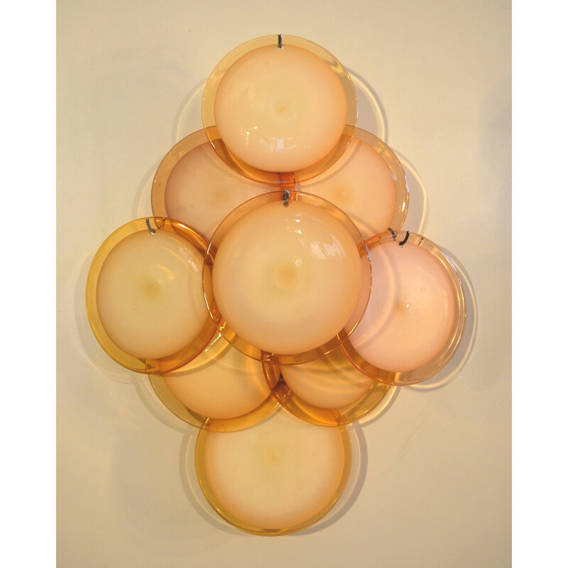 Vintage Disc Wall Sconces by Vistosi - 1960s