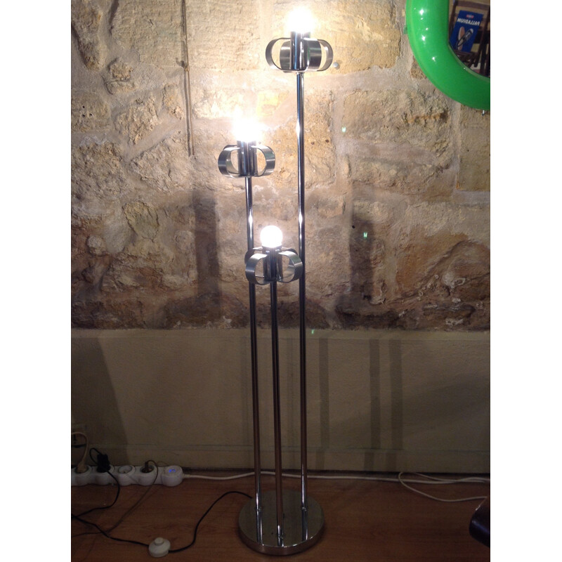 Vintage floor lamp with 3 lights - 1970s