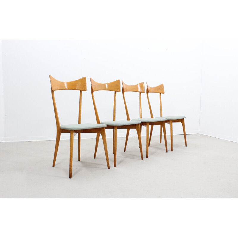 Suite de 4 chaises à repas d'Ico Parisi - 1950